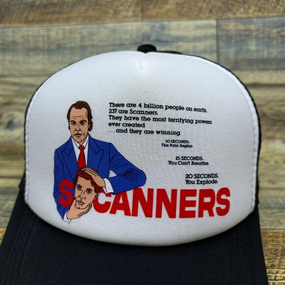 Scanners Unisex Trucker Hat Black Snapback 80s Sci-Fi Horror Movie Baseball Cap - Picture 2 of 6